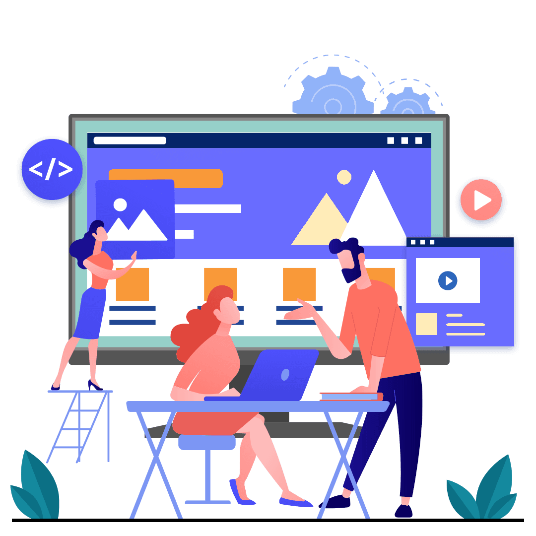 Professional web design and development team creating modern responsive websites